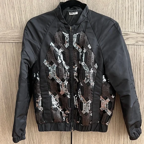 MIU MIU sequins bomber jacket - Picture 3 of 9